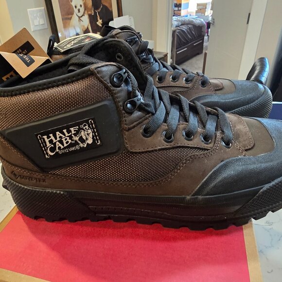 Vans Half Cab Gore-Tex MTE 3 Brown Black Mens Size 9 Shoes VN0009QWY49 SKATE NEW - Picture 1 of 12